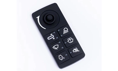 Detalhes funcionais de interruptores de membrana de uma chave