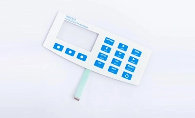 Que forma de opções estão disponíveis para interruptores de membrana em relevo?